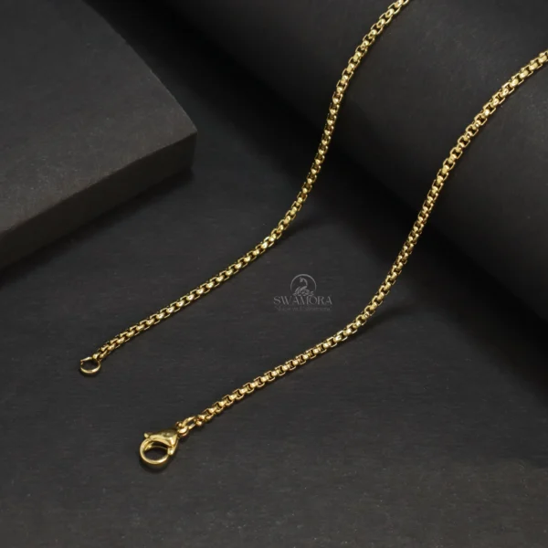 Delicate Box Chain Design Gold Plated