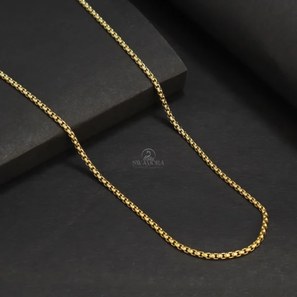 Delicate Box Chain Design Gold Plated
