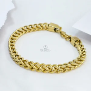 Gold Plated Franco Chain Link Bracelet For Men & Women