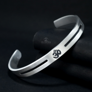 Om and Black Stripes Design Half Kada