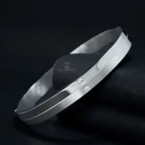 Silver Plated Round Stylish Hand Kada (For Men & Women)